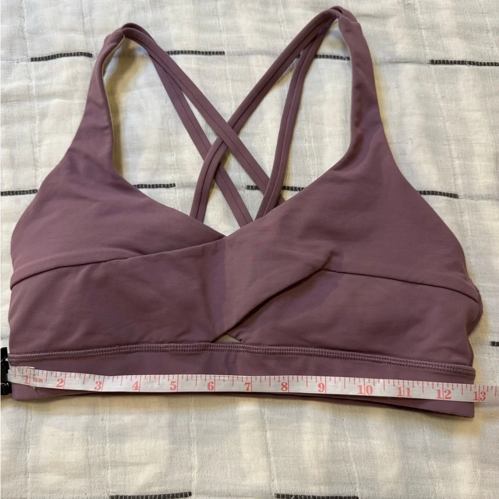 Lululemon Energy Bra Wrap Dusty Mauve Sz 6 Medium Support B-D Cup